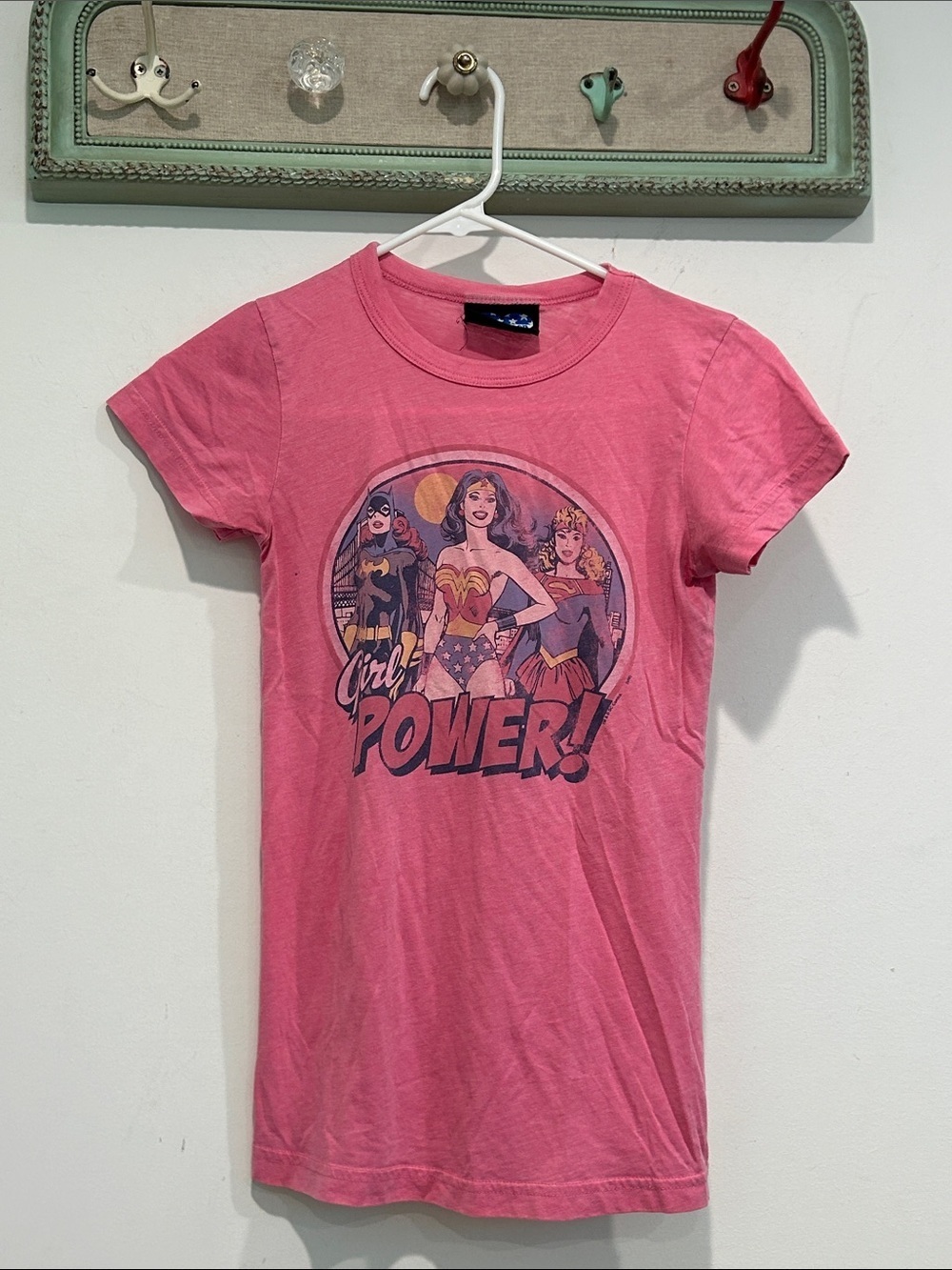 Junk Food Clothing Pink 'Girl Power' Wonder Woman Graphic Tee small women’s top